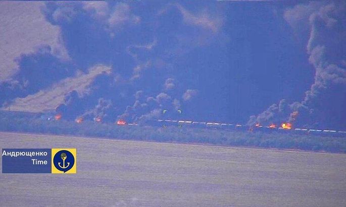 Оборонні сили ліквідували потяг з російським паливом в Запорізькому регіоні. Фотографії та відео